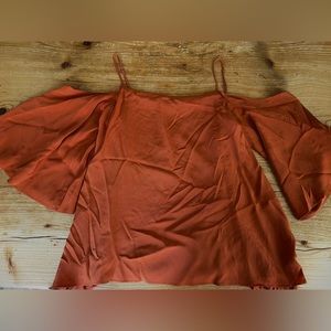 Bailey44 Orange Off-the-Shoulder Top S